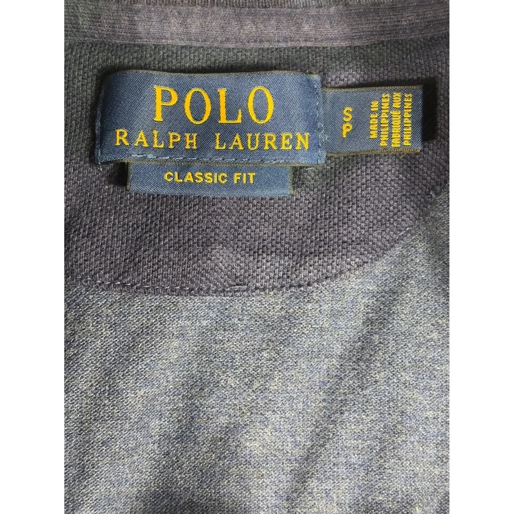 Polo Ralph Lauren Mens Blue Camo Polo Shirt Classic Fit Small Short Sleeve